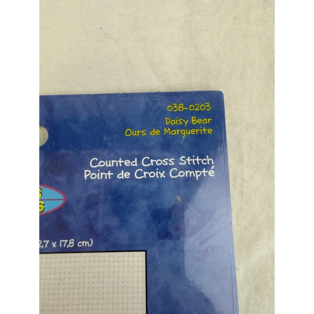 Vintage Janlynn Suzys Zoo Daisy Bear Counted‎ Cross Stitch Kit 038-0203 5x7 New